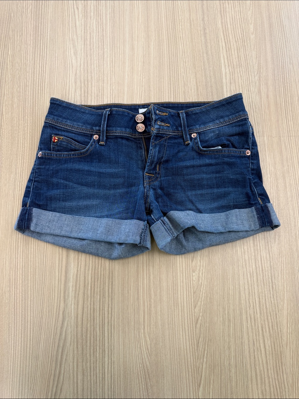 Hudson Brand Dark Wash Denim Roll-Cuff Women's Shorts
